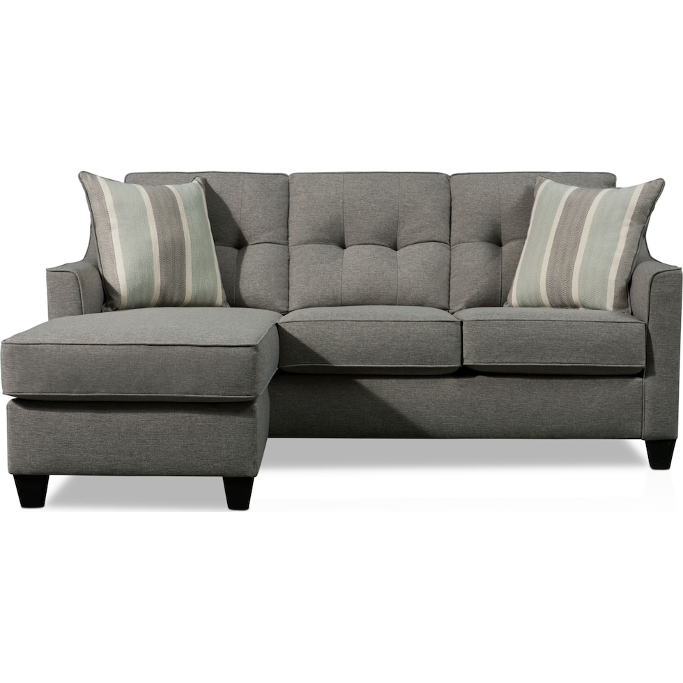 monica gray  pc sectional with chaise   