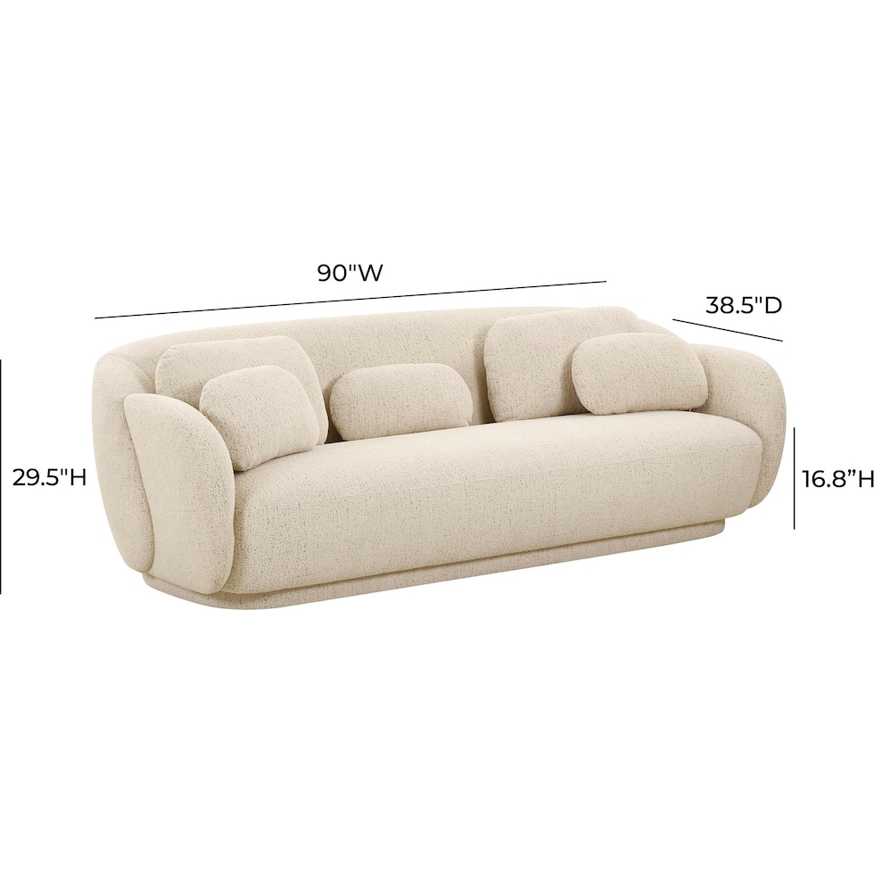monique neutral sofa   