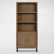 monroe light brown bookcase   