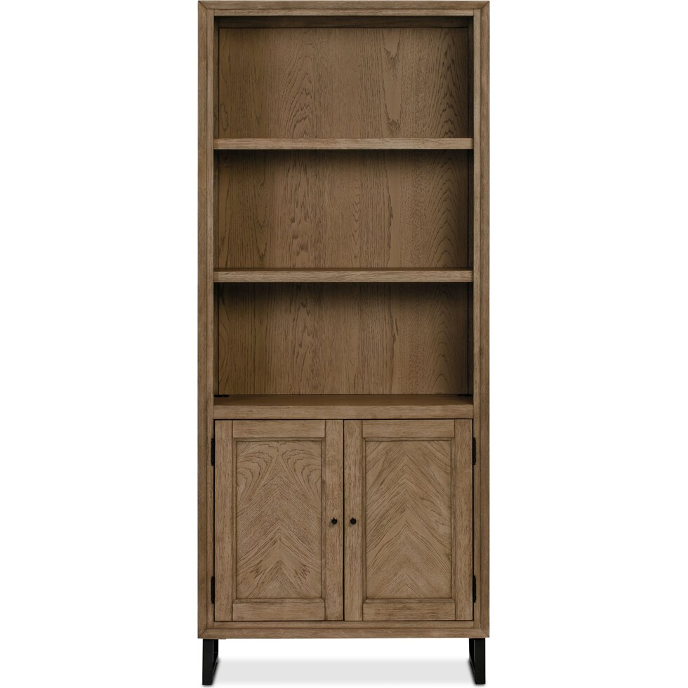 monroe light brown bookcase   