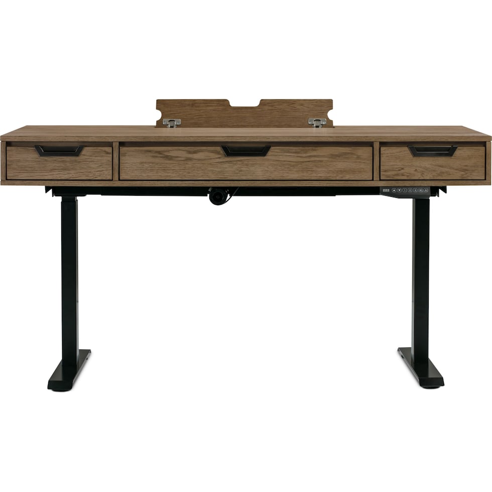 monroe light brown desk   