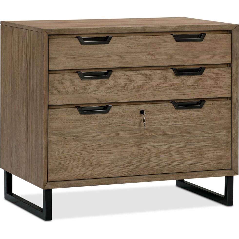 monroe light brown file cabinet   