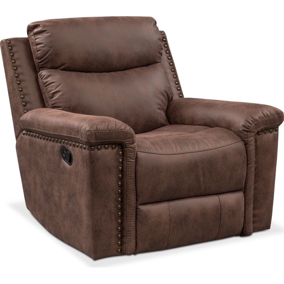 montana manual dark brown manual recliner   