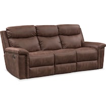 montana manual dark brown manual reclining sofa   