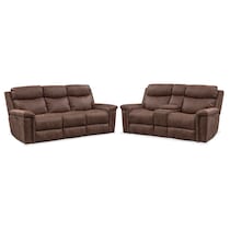 montana power dark brown  pc power reclining living room   
