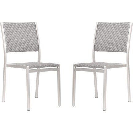 Montana Outdoor Set of 2 Armless Chairs
