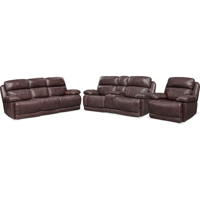Living Room Furniture - Monte Carlo Dual-Power Reclining Sofa, Loveseat and Recliner