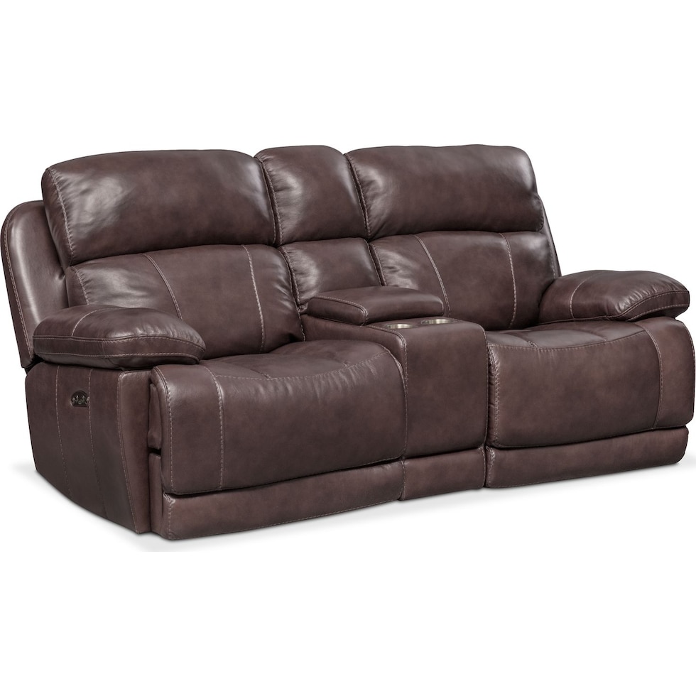 monte carlo dark brown loveseat   