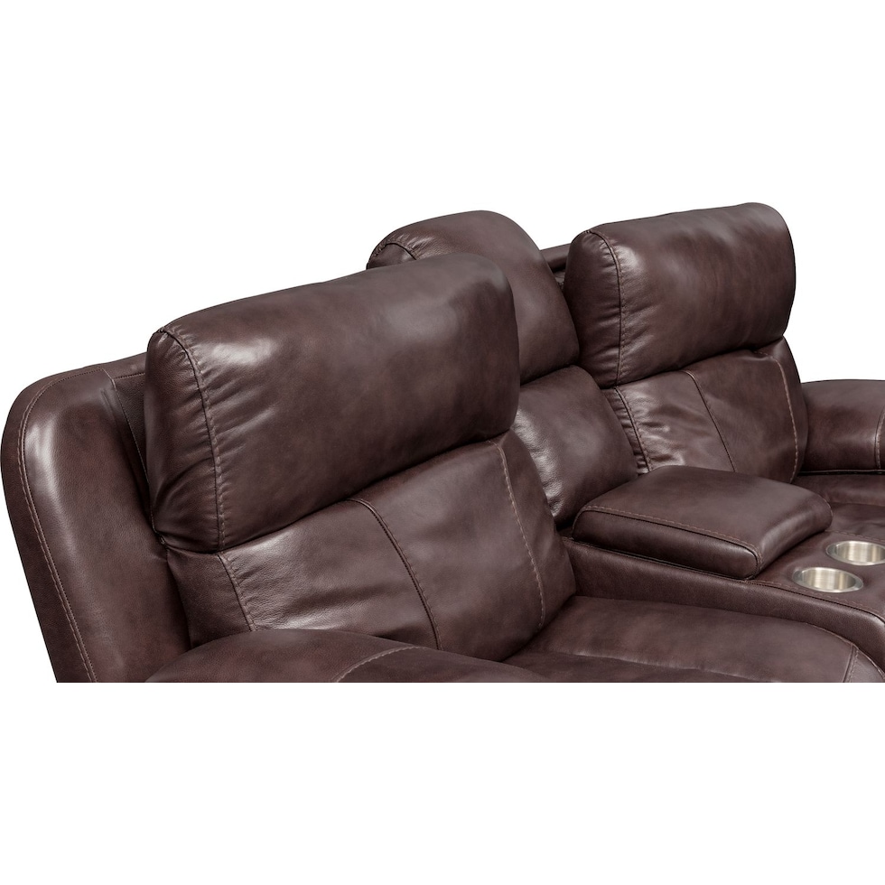 monte carlo dark brown loveseat   