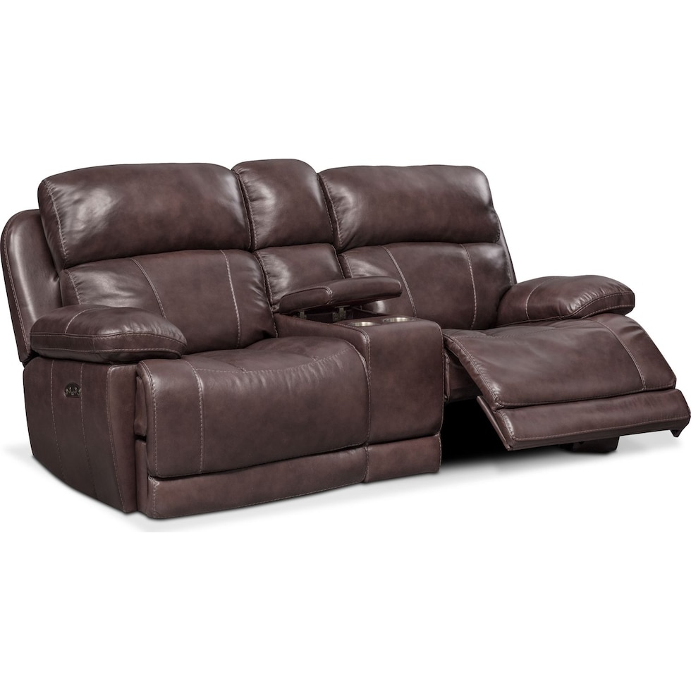 monte carlo dark brown loveseat   