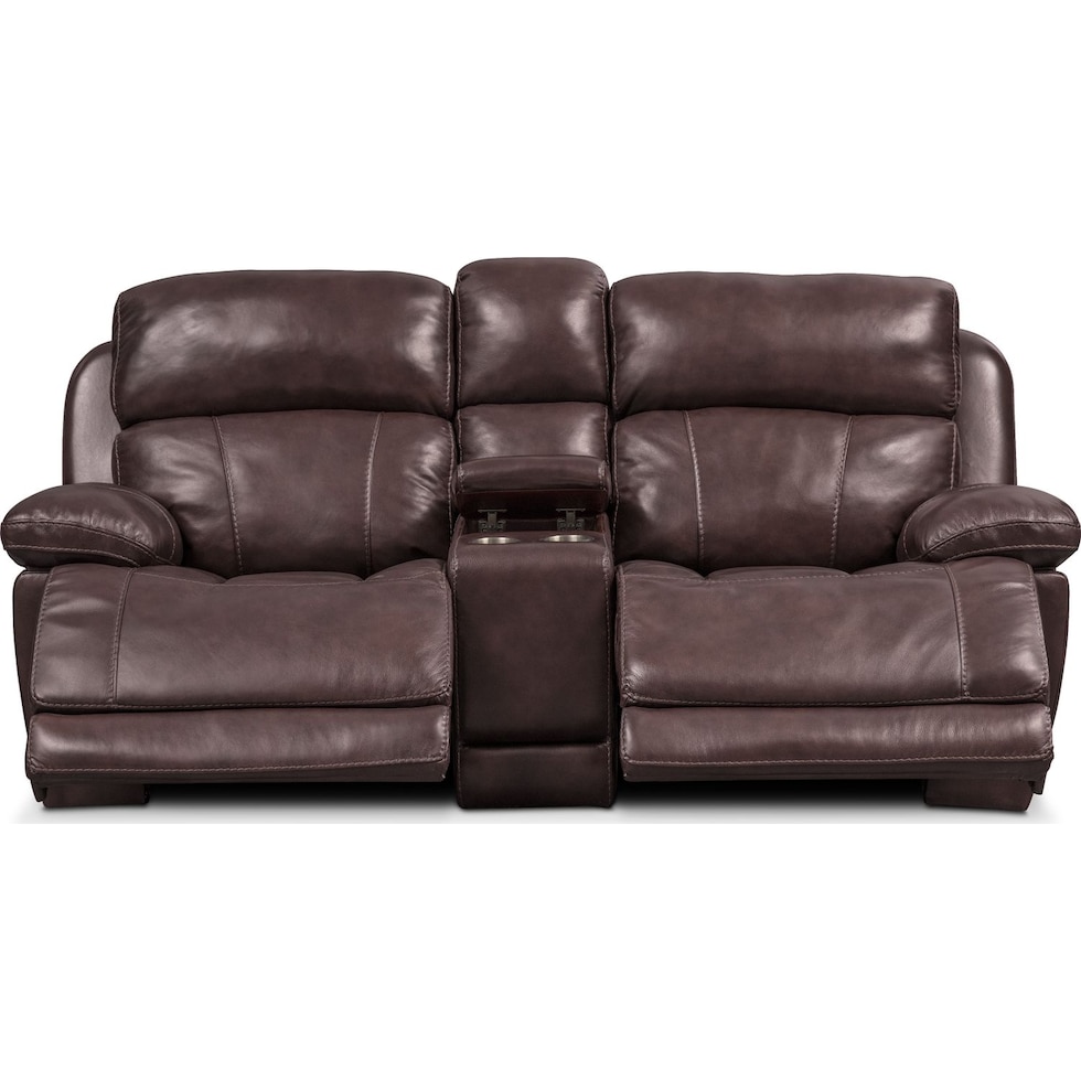 monte carlo dark brown loveseat   