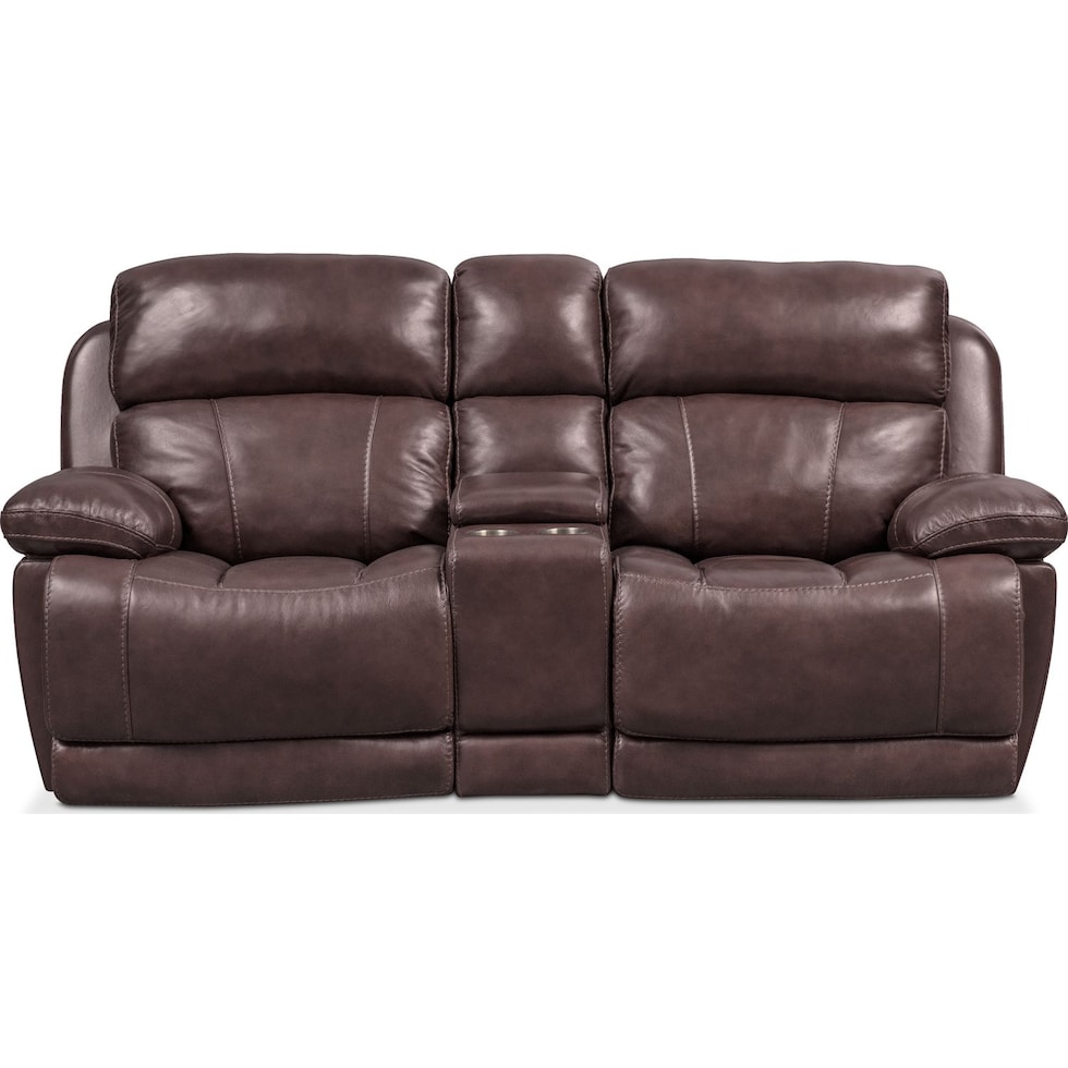 monte carlo dark brown loveseat   