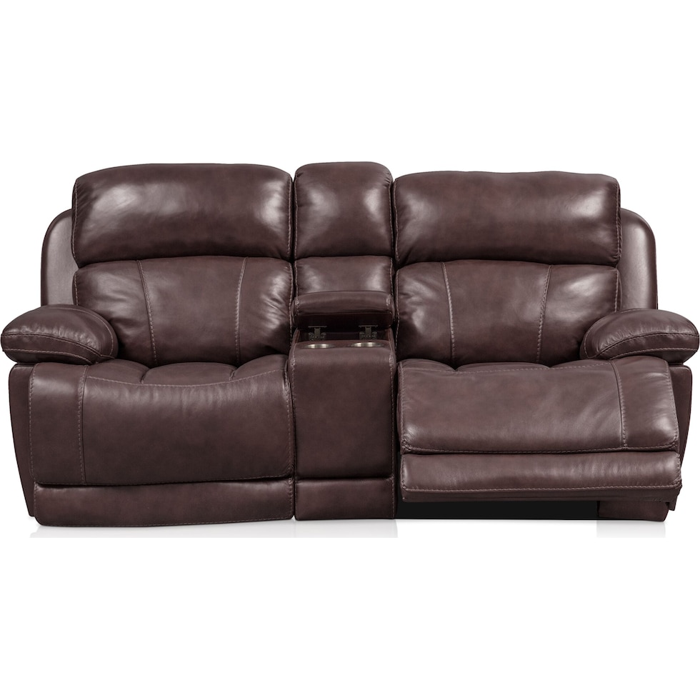 monte carlo dark brown loveseat   