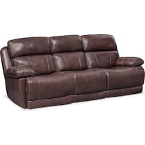 monte carlo dark brown power reclining sofa   