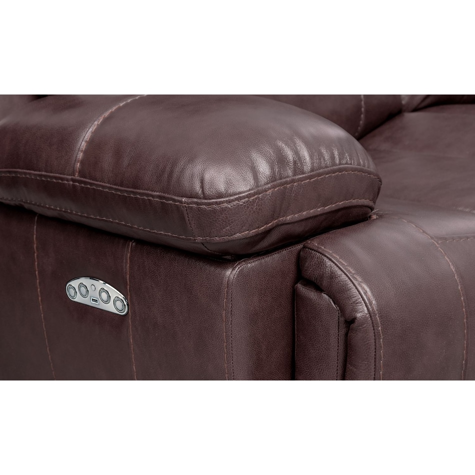 monte carlo dark brown power reclining sofa   