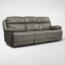 monte carlo gray power reclining sofa   