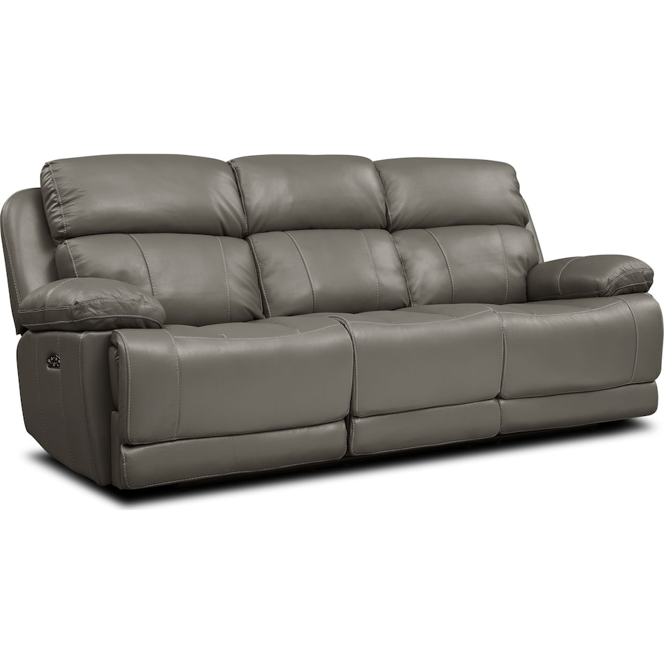 monte carlo gray power reclining sofa   