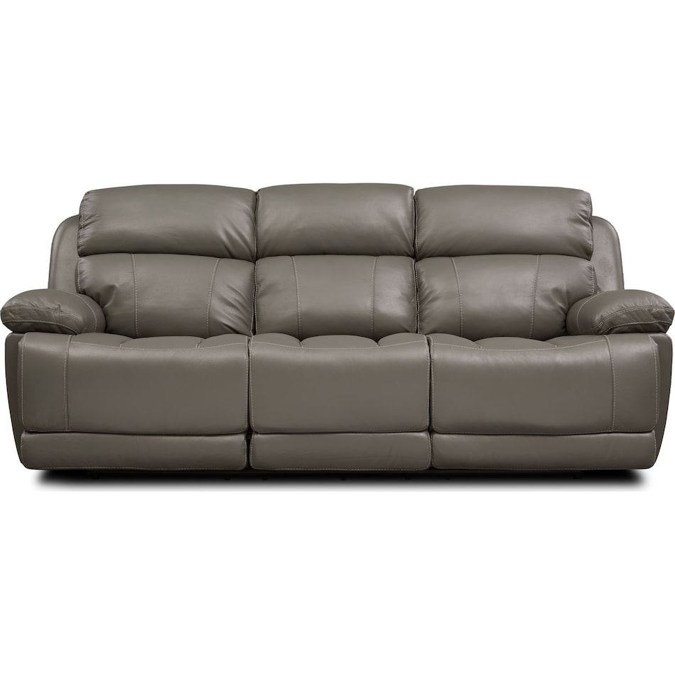 monte carlo gray power reclining sofa   