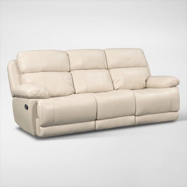 Monte Carlo Manual Reclining Sofa and Loveseat Set - Cream