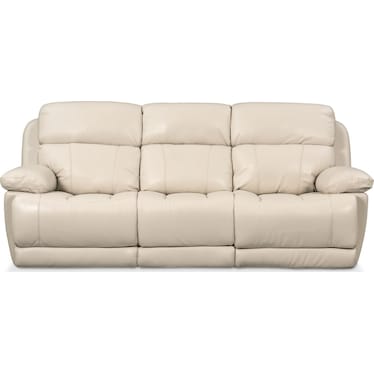 Monte Carlo Dual-Power Reclining Sofa - Cream
