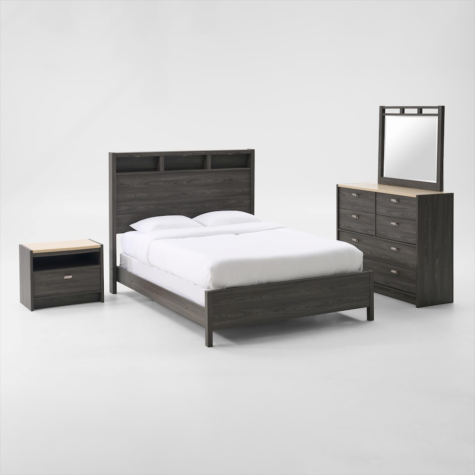 monterey brown  pc queen bedroom   