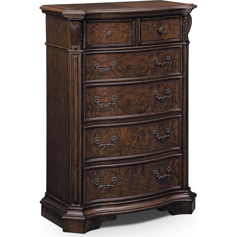 monticello pecan dark brown chest   