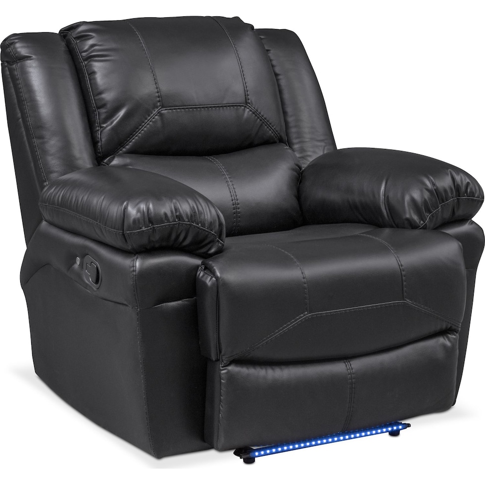 monza manual black manual recliner   