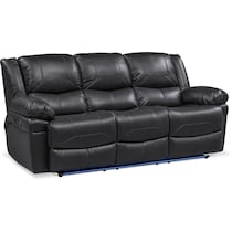 monza manual black manual reclining sofa   