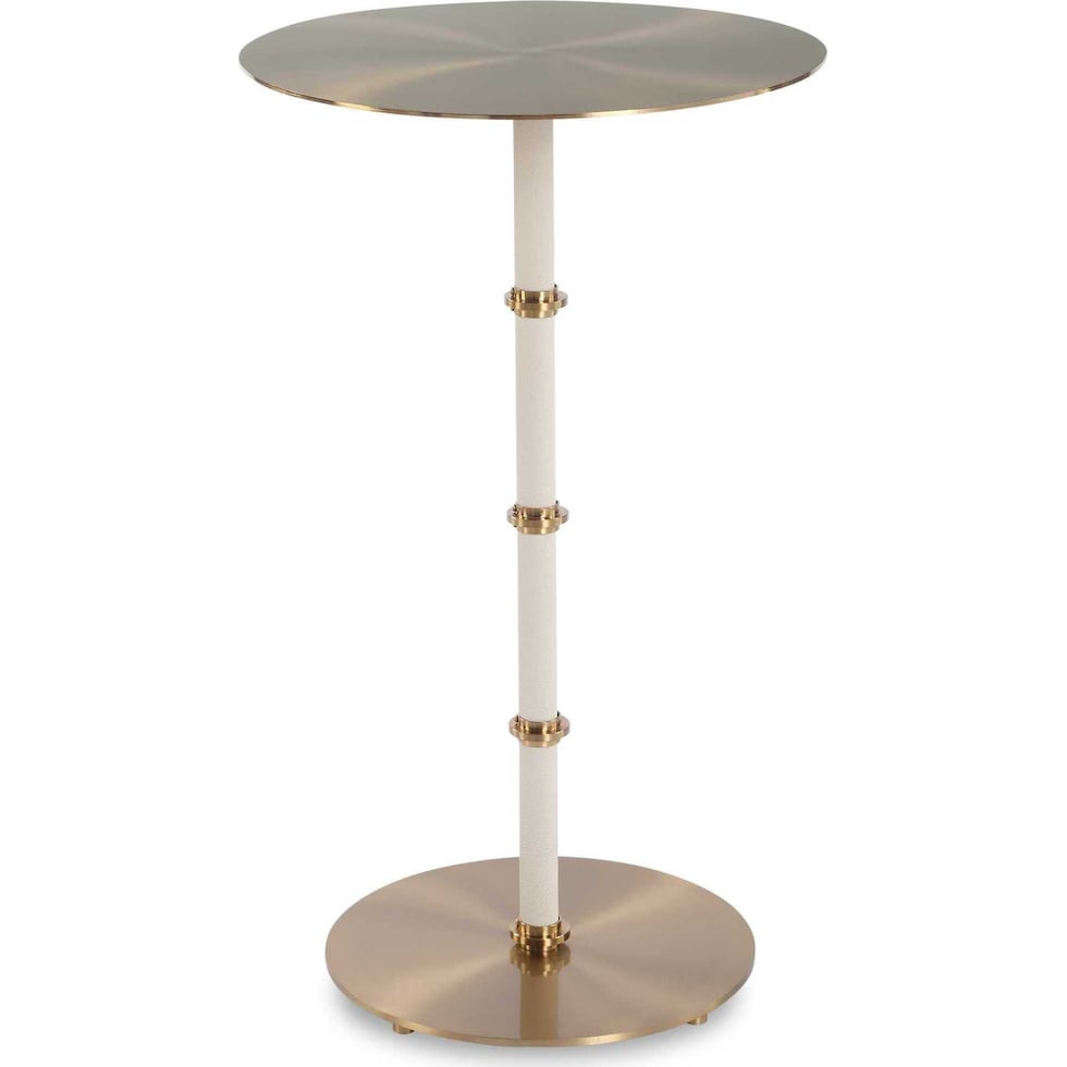 moon metal accent table   