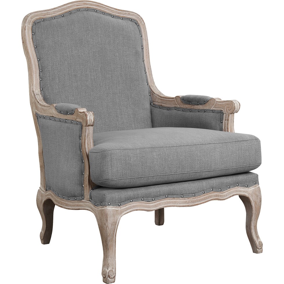 moraga gray accent chair   