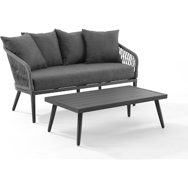 Morehead Outdoor Loveseat and Coffee Table Set