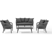 morehead gray outdoor loveseat set   