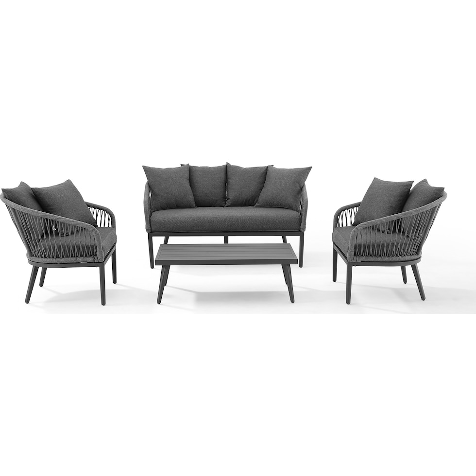 morehead gray outdoor loveseat set   