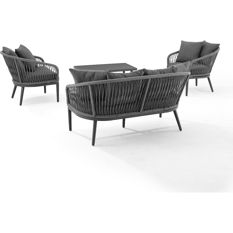 morehead gray outdoor loveseat set   