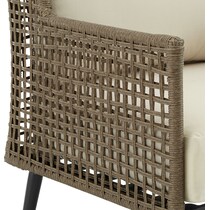 moreno light brown outdoor loveseat set   