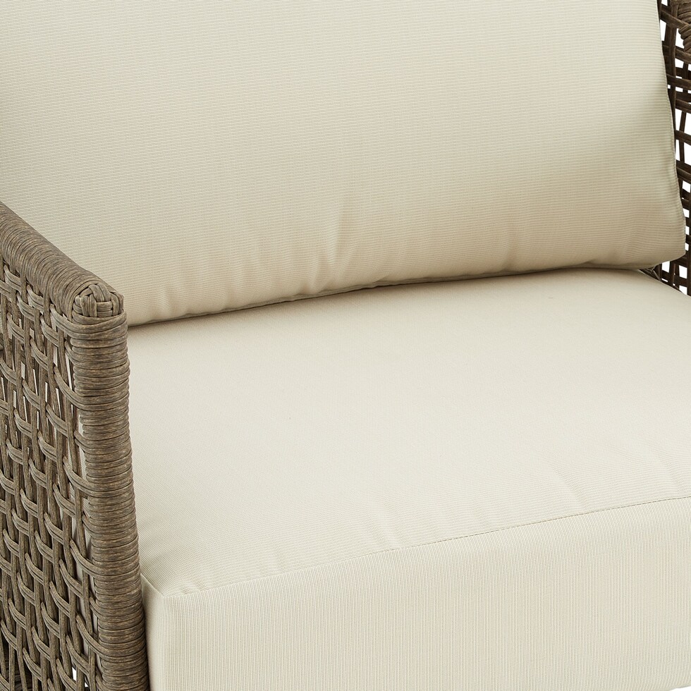 moreno light brown outdoor loveseat set   