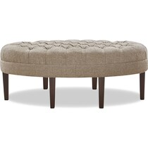 moxie light brown ottoman   