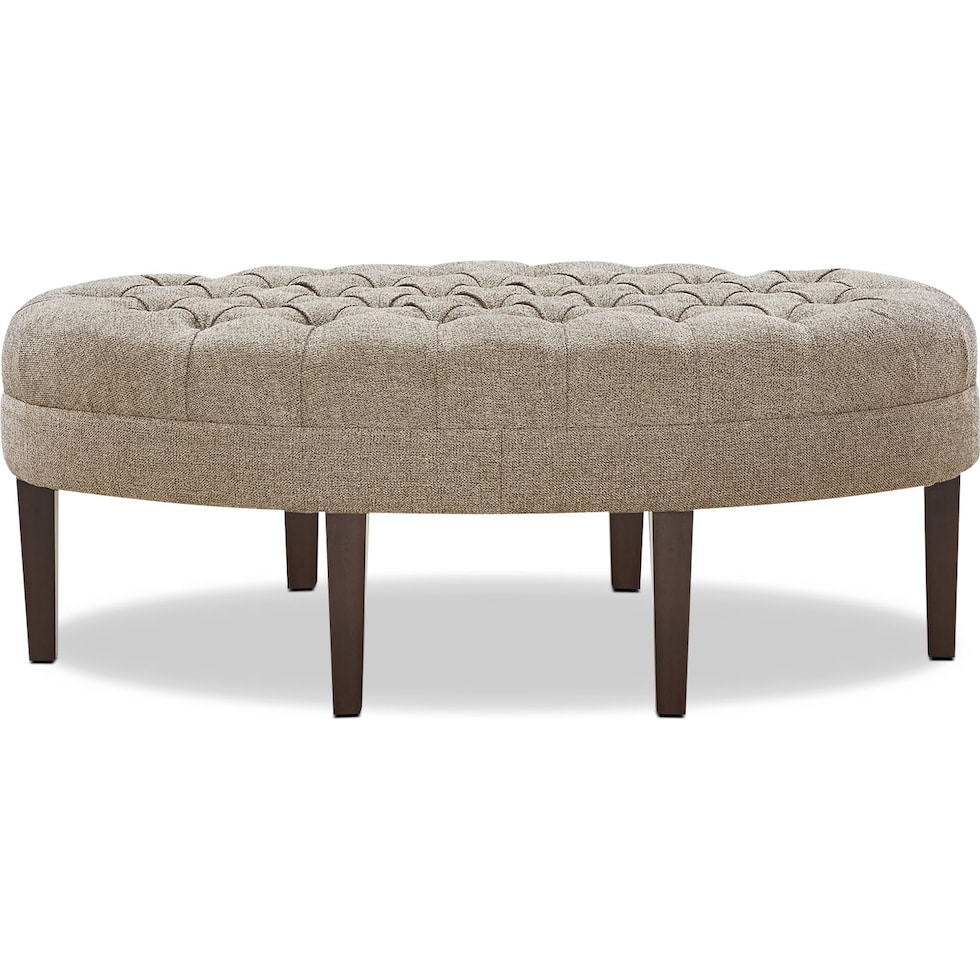 moxie light brown ottoman   