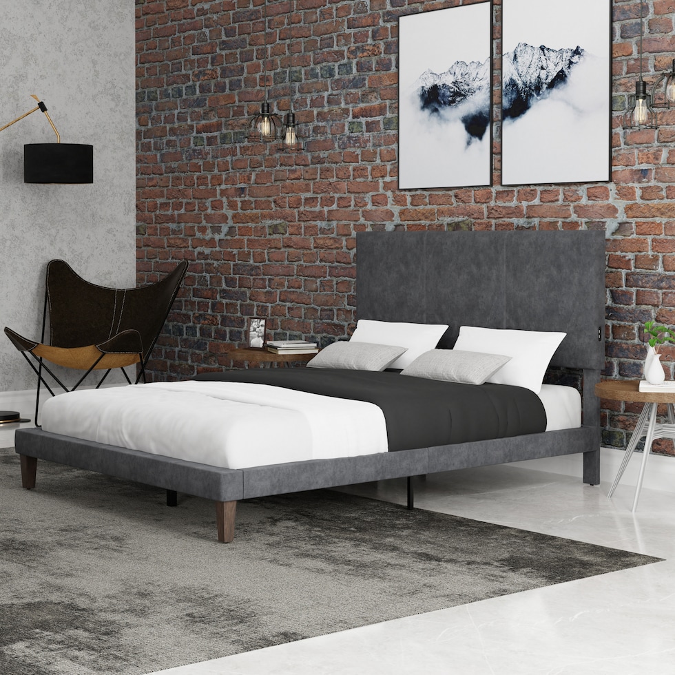 muellen gray full bed   