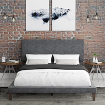 muellen gray queen bed   