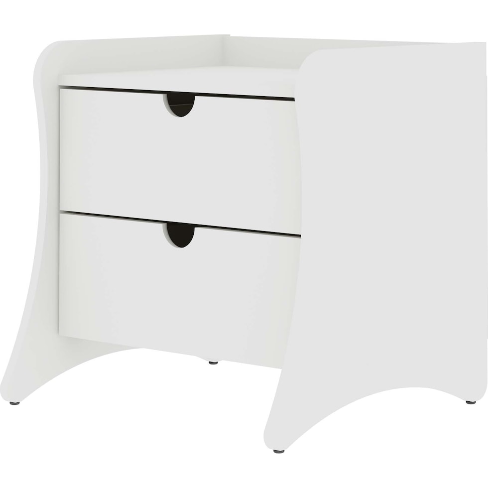 mulberry white nightstand   