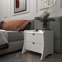 mulberry white nightstand   