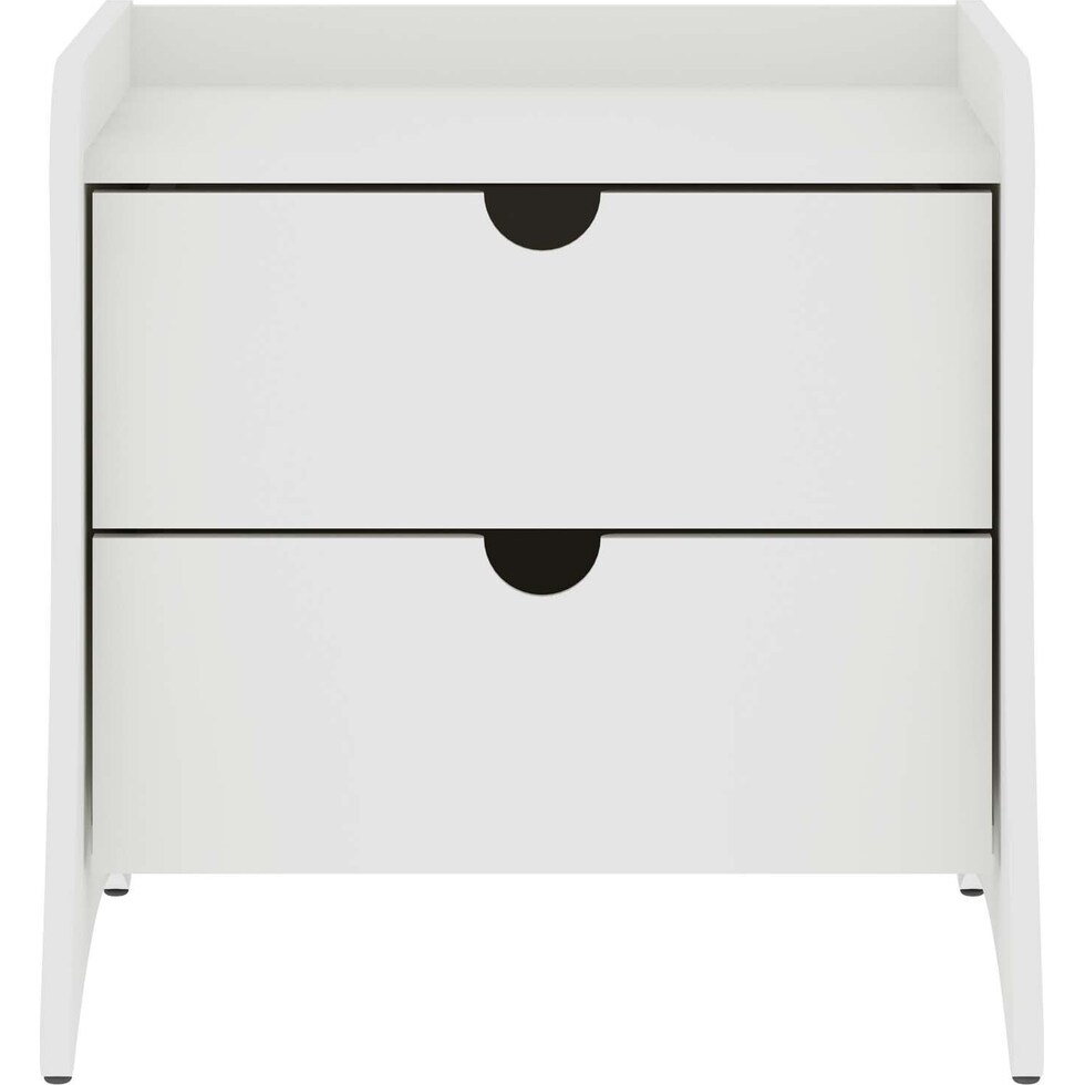 mulberry white nightstand   