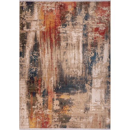 Brandy 3' x 5' Area Rug - Red/Blue