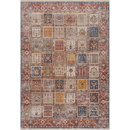 Midsummer 5' x 8' Area Rug - Red/Ivory