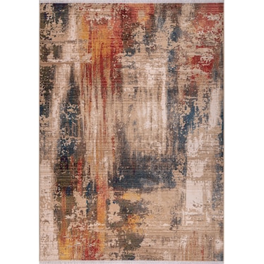 Brandy Area Rug - Red/Blue