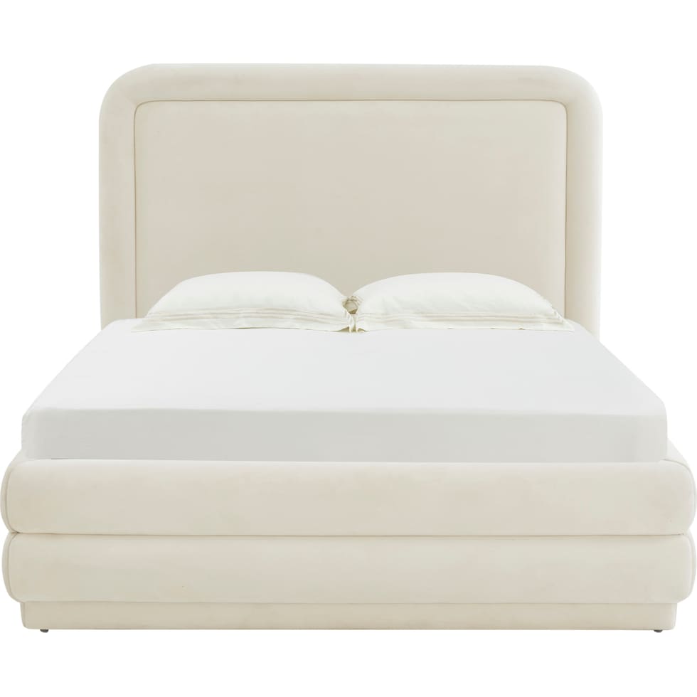 muna white queen bed   