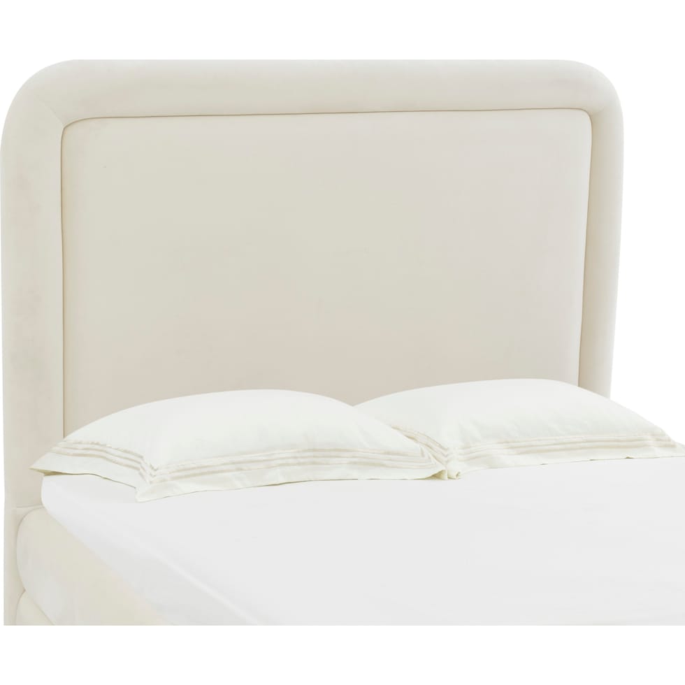 muna white queen bed   