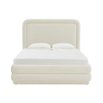 muna white queen bed   