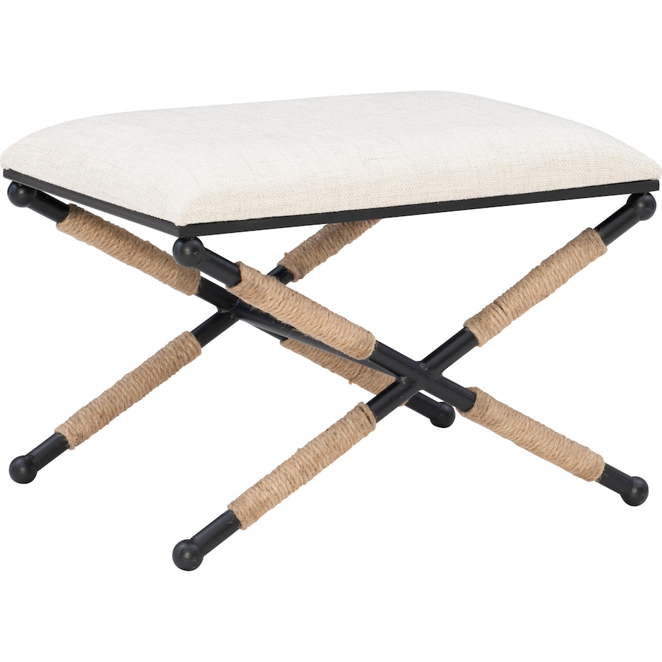 muriel black white accent stool   
